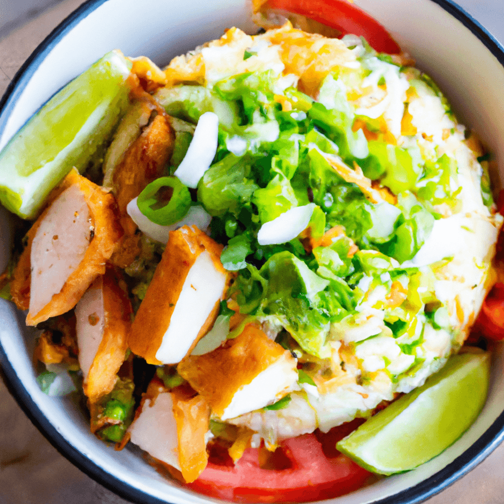 Homemade Bang Bang Chicken Crispy Rice Salad